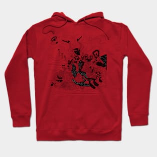 deadly alien canvas, the coven witch in pattern ecopop Hoodie